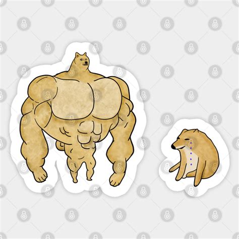 Buff Dog Meme Sticker Ubicaciondepersonascdmxgobmx