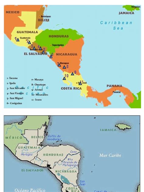 Rios Lagos Y Volcanes De Centroamerica