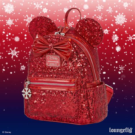 Loungefly X Disney Minnie Mouse Red Sequin Mini Backpack