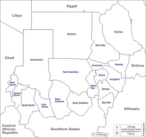Sudan Free Map Free Blank Map Free Outline Map Free Base Map