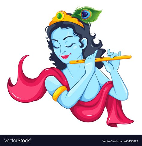 Happy Krishna Janmashtami Lord Krishna Royalty Free Vector