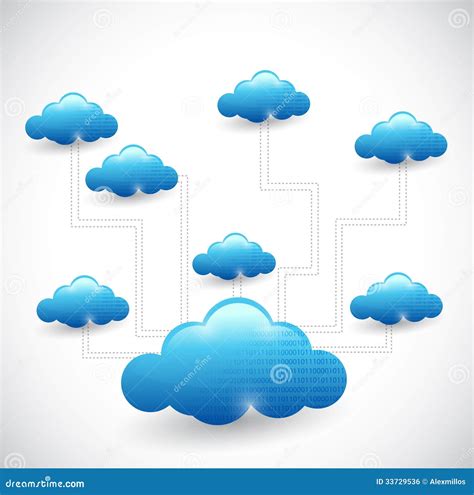 Cloud Computing Network Diagram Illustration Stock Illustration