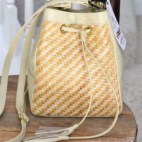 Divina Firenze Bags New Divina Firenze Crossbody Bucket Bag Woven