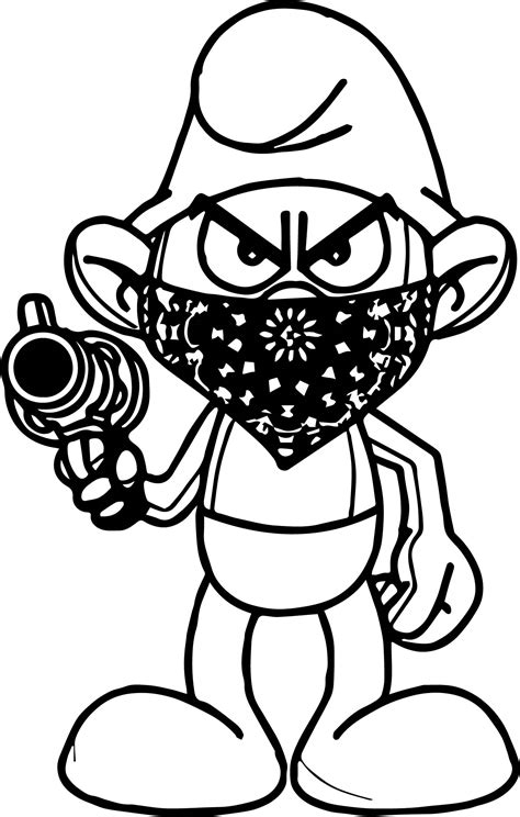 Gangster Spongebob Coloring Coloring Pages