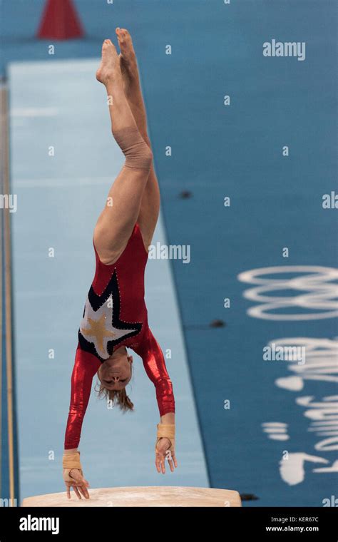 Bridget Sloan USA Competing On The Vault In The Women Qualification At The Olympic Summer
