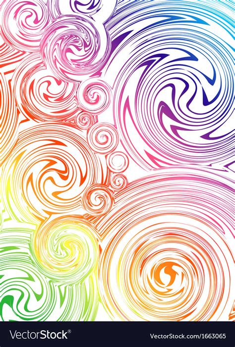 Swirling Hand Drawn Of Various Colors Royalty Free Vector