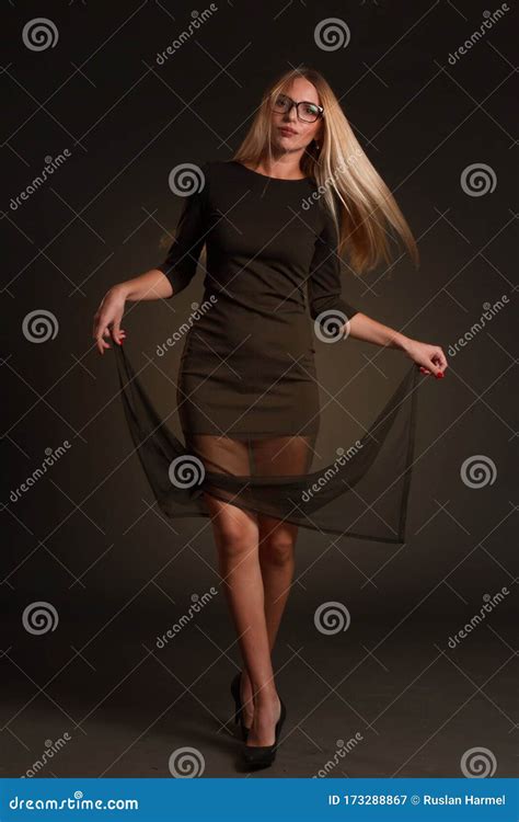 Portrait Of A Blonde With Long Hair Stock Image Image Of Chic