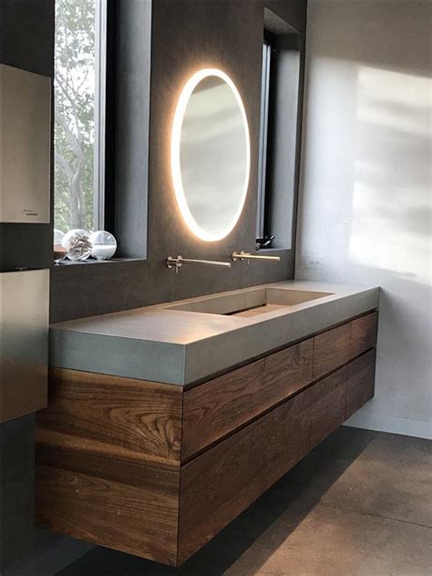To fit with his clients' request, he created a brown trough sink. 12 Best Concrete Trough Bathroom Sink Ideas for 2021 ...