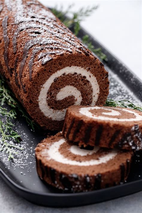 Chocolate Chestnut Christmas Roll Cake Love And Olive Oil