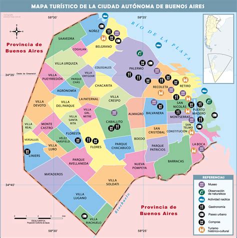 Mapa Turístico De La Ciudad De Buenos Aires Tamaño Completo Ex