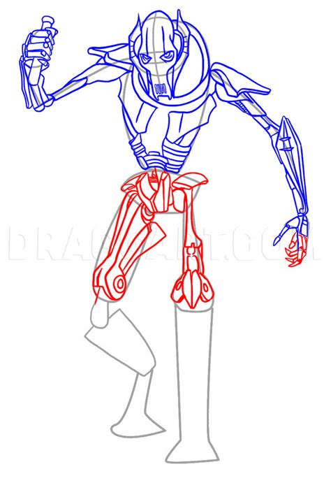 How To Draw General Grievous Coloring Page Trace Drawing