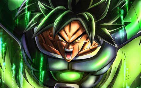 Dragon ball super wallpaper 4k mobile. Download wallpapers 4k, Broly, green fire, art, Dragon ...