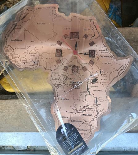 Africa Map Wall Clock Gazmart