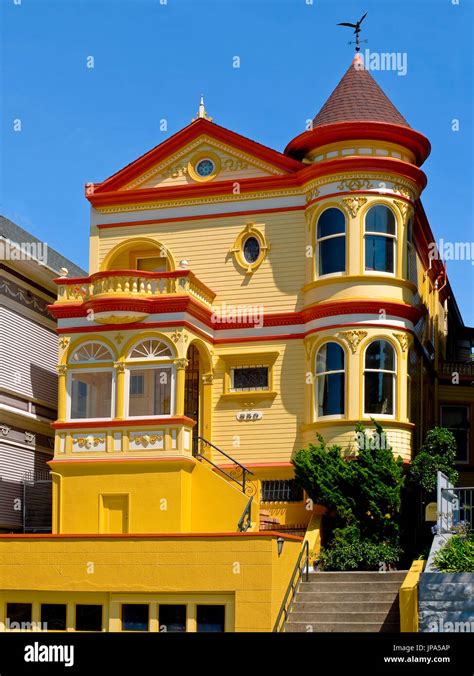 Queen Anne Style Victorian House At Alamo Square San Francisco
