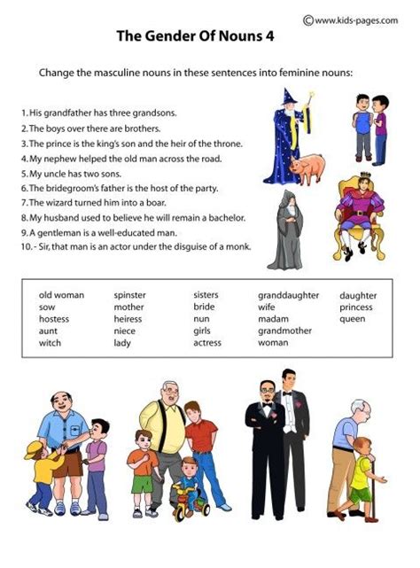 Maybe you would like to learn more about one of these? People - Gender 2 worksheets | 2nd grade worksheets, Nouns ...
