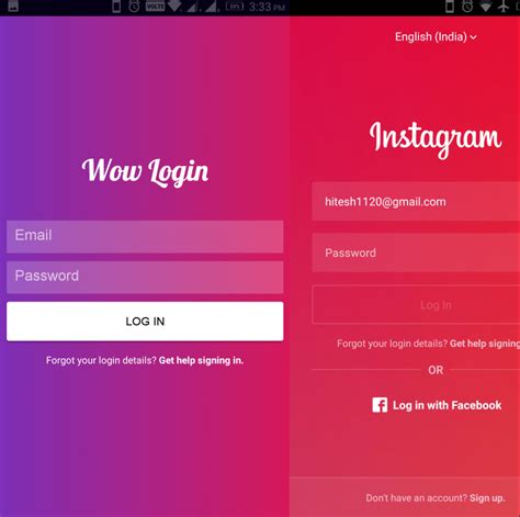 Android Instagram Like Login Screen Programmatically Parallelcodes