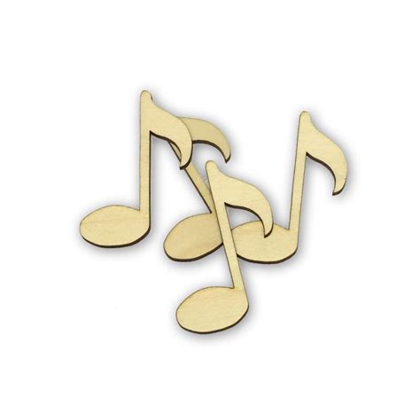 Music Note Style 34 Wooden Cutouts Crafts Embellishment
