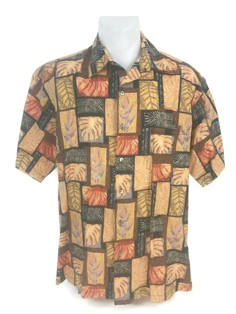 Tori Richard Men S Cotton Lawn Aloha Hawaiian Shirt Orange Black Made