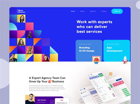 Website Landing Page by sahil bajaj for Master Creationz on Dribbble