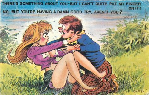 Bamforth Comic Series Postcard There S Something About You