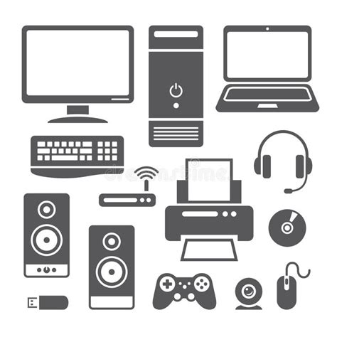 Computer Devices Icons Stock Vector Image Of Symbols 31812104