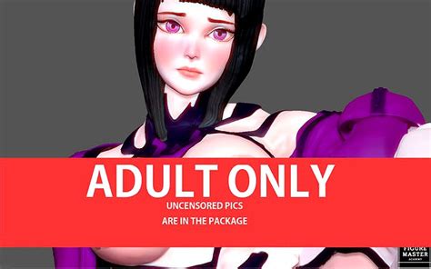 Juri Street Fighters Game Sexy Naked Nude Hentai Girl Anime D Model