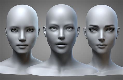 Female Head D Model D D Model Character Character Modeling