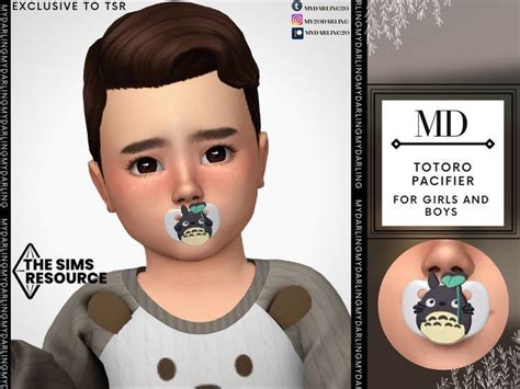 Mydarling20 Totoro Pacifier Toddler Sims Toddler Cc Sims 4 Sims 4