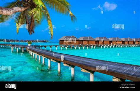 Luxury Water Bungalows In Maldives Resorts Stock Photo 125196710 Alamy