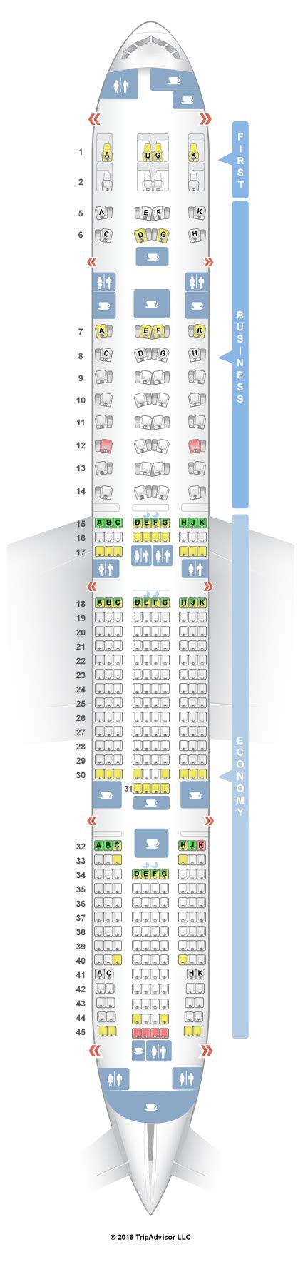 Seatguru Seat Map Etihad Boeing 777 300er 77w Three Class