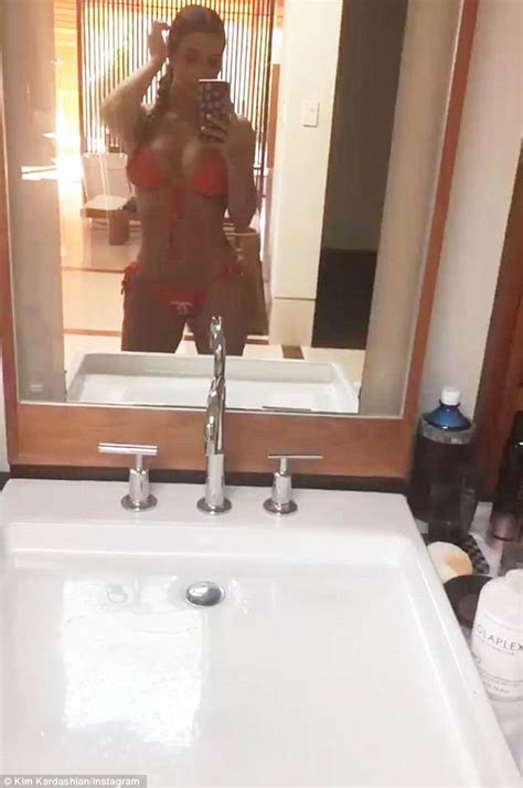 Kim Kardashian Sizzles As She Showcases Torso In Red String Bikini During Turks And Caicos Trip