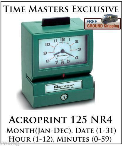 Acroprint Time Clock Ebay