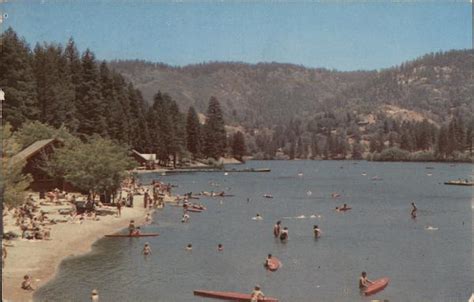 Lake Gregory Beach Canoes Swimmers Man Made Lake Project Of Wpa