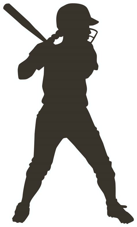 Free Softball Batter Silhouette Download Free Softball Batter