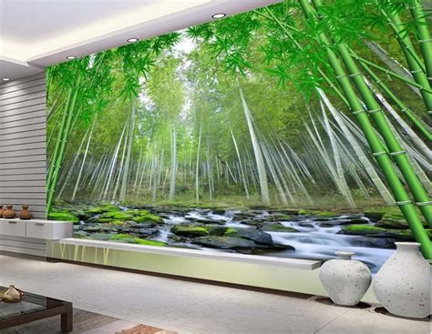 Customize Wall Murals 3d Wallpaper Bamboo Forest Mural Photo Wallpaper