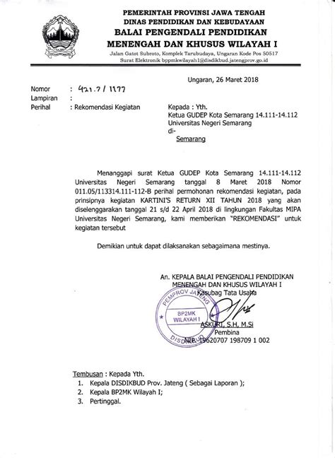 Contoh Surat Keterangan Rekomendasi Dinas Pariwisata Surat Keterangan