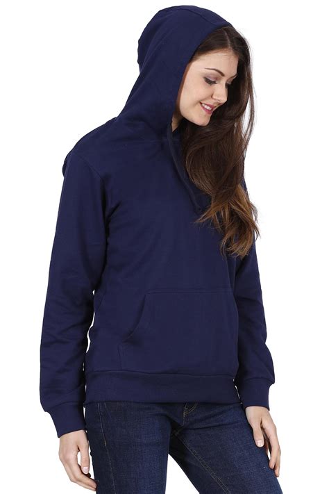 Womens Navy Blue Hoodie Sweatshirt