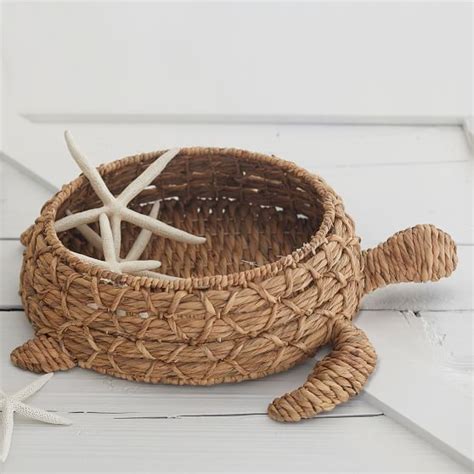 He stands 5 1/4 inches tall. Wicker Turtle Storage Basket | Pottery Barn Teen
