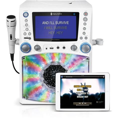 The Singing Machine Stvg785btw Bluetooth Karaoke System With 7 Color