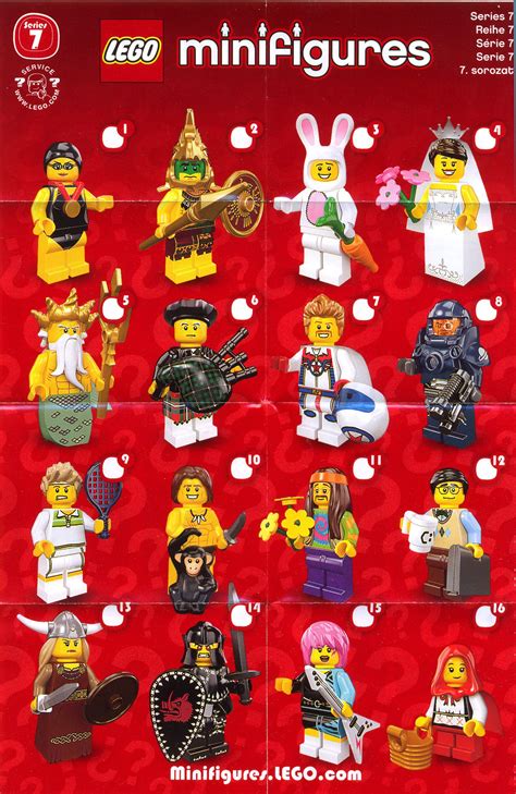 It contains all sixteen minifigures in the series including aztec warrior. lego minifigures series 7 | Lego minifigures, Mini figures ...