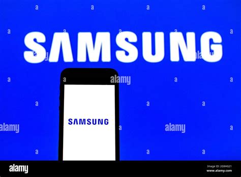 In This Photo Illustration A Samsung Electronics Co Ltd Logo Seen