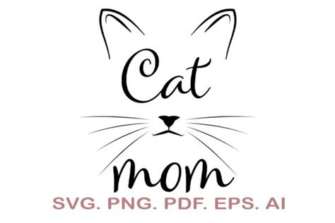 Cat Mom Svg Cat Svg Cat Face Svg Graphic By Narcreativedesign