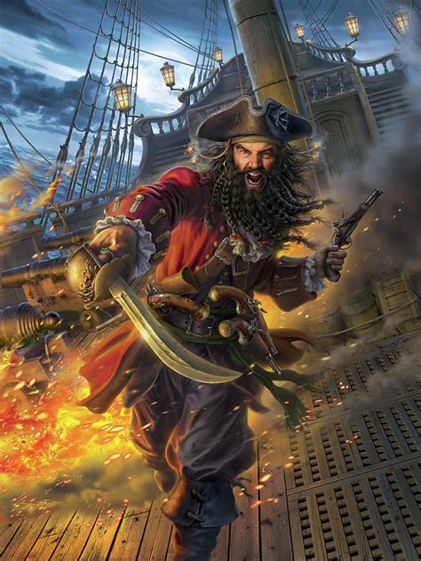 Image Result For Blackbeard Pirate Ship Art Pirate Art Black Beard