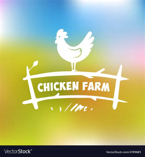 Logo Chicken Farm Royalty Free Vector Image Vectorstock