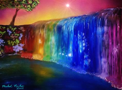 Free Download Rainbow Beautiful Real Waterfalls Hd Pictures