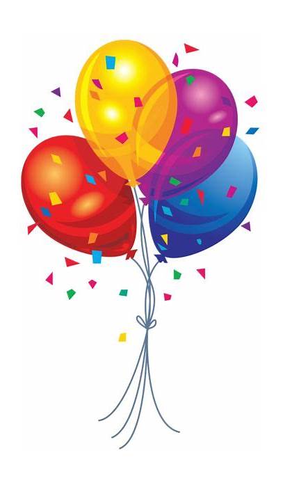 Balloons Clipart Multi Clip Happy Confetti Transparent