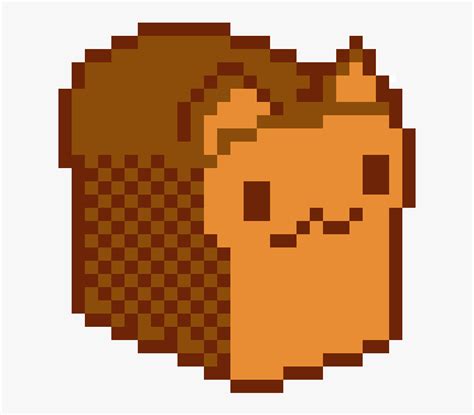 Bread Cat Pixel Art Clipart Png Download Cat Bread Pixel Daftsex Hd