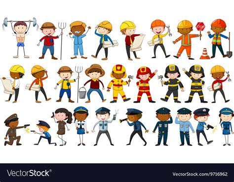 Set Of People In Different Occupations Royalty Free Vector