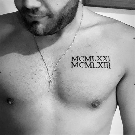 Roman Numerals Chest Tattoos 56 Best Chest Tattoos For Guys Tatuajes Numeros Romanos