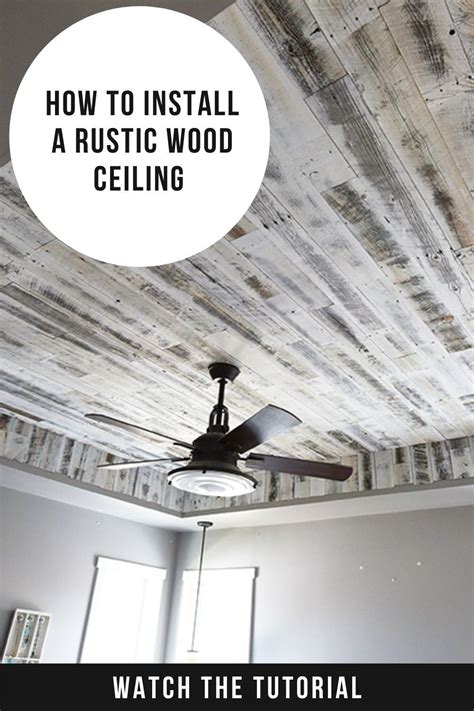 How To Install A Rustic Wood Ceiling With Stikwood One Room Challenge